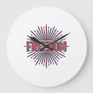 Reloj Redondo Grande Diseño de camiseta vectorial de fuegos artificiale