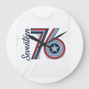Reloj Redondo Grande Diseño de camiseta vectorial patriótica Vintage Se