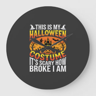 Reloj Redondo Grande Diseño de Casa Embrujada de Disfraz de Halloween D
