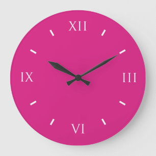 Reloj Redondo Grande Diseño de color superior de Cerise Vivid