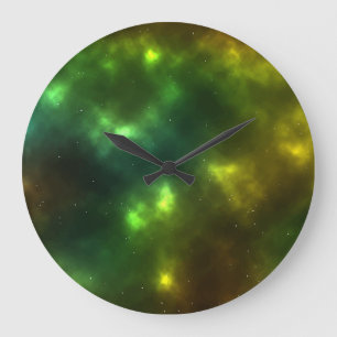 Reloj Redondo Grande Diseño de constelaciones del espacio cósmico abstr