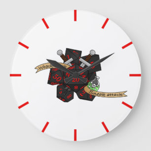 Reloj Redondo Grande Diseño de dados de moda