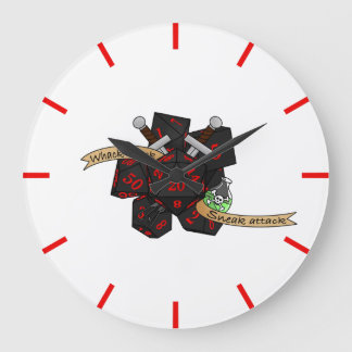 Reloj Redondo Grande Diseño de dados de moda