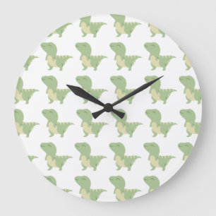Reloj Redondo Grande Diseño de dinosaurios bebés