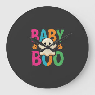 Reloj Redondo Grande Diseño de fantasma de Halloween Baby Boo_1