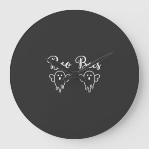Reloj Redondo Grande Diseño de Fantasma de Halloween de Abejas Boo