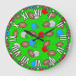 Reloj Redondo Grande Diseño de fútbol