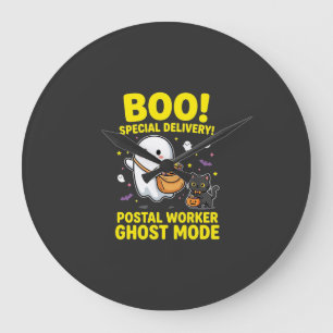 Reloj Redondo Grande Diseño de Halloween del Modo Fantasma del Trabajad