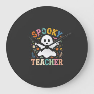 Reloj Redondo Grande Diseño de Halloween Fantasma Lindo Profesor Espelu