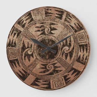 Reloj Redondo Grande Diseño de la cesta india americana