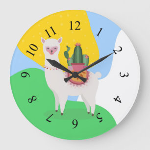 Reloj Redondo Grande Diseño de llama animada