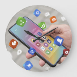 Reloj Redondo Grande Diseño de medios sociales de moda