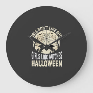 Reloj Redondo Grande Diseño de murciélago de Halloween para chicas que 