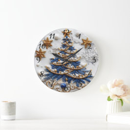 Reloj Redondo Grande Diseño de Navidades festivos clásicos de árbol de 