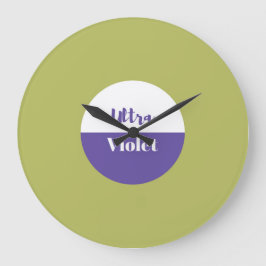 Reloj Redondo Grande Diseño de pantone 2018 ultravioleta