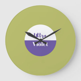 Reloj Redondo Grande Diseño de pantone 2018 ultravioleta