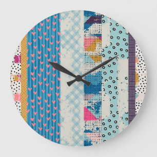 Reloj Redondo Grande Diseño de patrones sin inconvenientes de mosaicos
