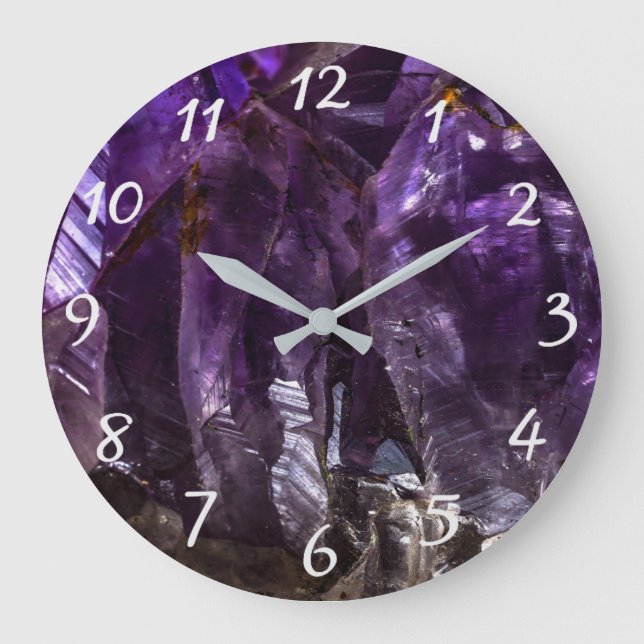 Reloj Redondo Grande Diseño de Piedra (Anverso)