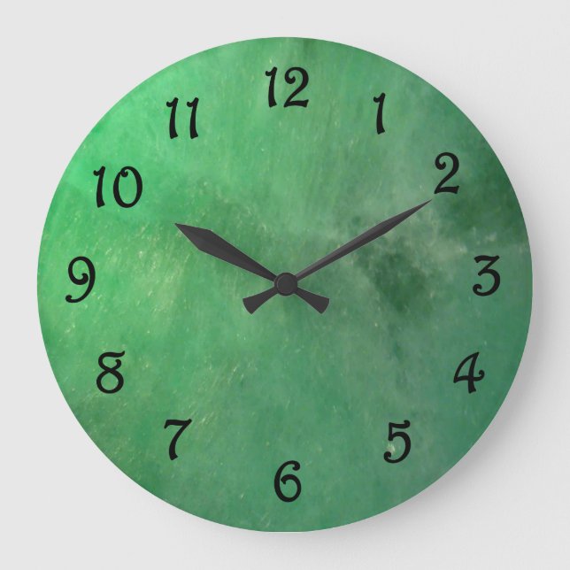 Reloj Redondo Grande Diseño de Piedra (Anverso)