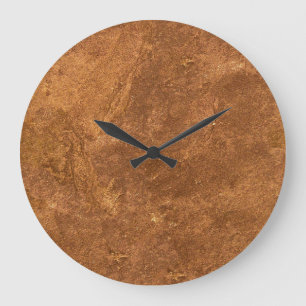 Reloj Redondo Grande Diseño de Sandstone Brown