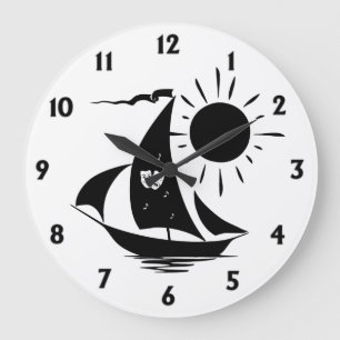 Reloj Redondo Grande Diseño de teatro caprichoso y único en navegación