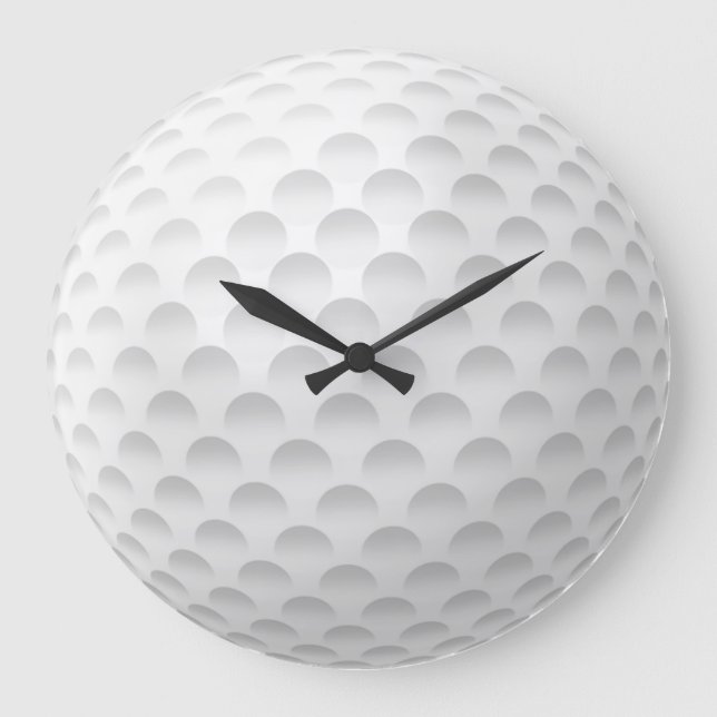 Reloj Redondo Grande Diseño de una pelota de golf blanca (Anverso)