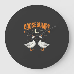 Reloj Redondo Grande Diseño de vector de gansos de bruja de Halloween d