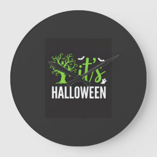 Reloj Redondo Grande Diseño de vector de murciélagos de árbol espeluzna