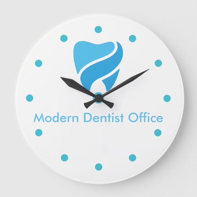 Reloj Redondo Grande Diseño decorativo de la oficina del dentista (Anverso)
