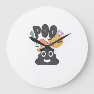 Reloj Redondo Grande Diseño divertido de baño con humor de Halloween y