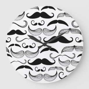 Reloj Redondo Grande Diseño divertido del bigote