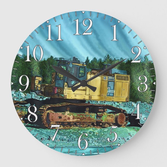 Reloj Redondo Grande ¡Diseño divertido para el niño en todos nosotros! (Anverso)