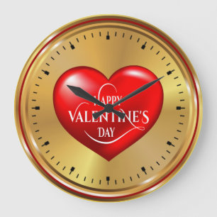 Reloj Redondo Grande Diseño en forma de corazón Reloj grande