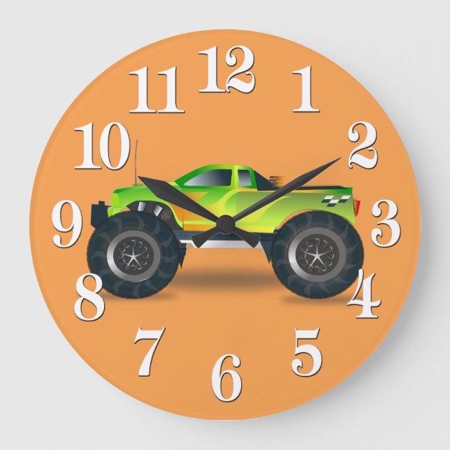 Reloj Redondo Grande Diseño enorme del Carretera-amante del monster (Anverso)