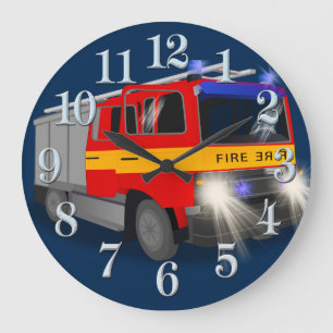 Reloj Redondo Grande Diseño fresco del dibujo animado del coche de