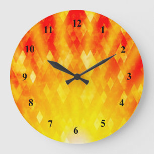Reloj Redondo Grande Diseño geométrico brillante del resplandor solar