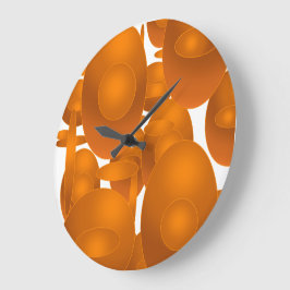 Reloj Redondo Grande Diseño Geométrico Retro Moderno