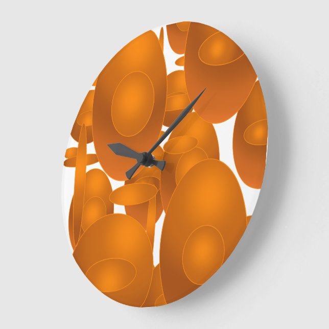 Reloj Redondo Grande Diseño Geométrico Retro Moderno (Ángulo)
