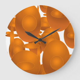Reloj Redondo Grande Diseño Geométrico Retro Moderno