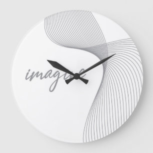 Reloj Redondo Grande Diseño gráfico moderno, simple y elegante de Imagi