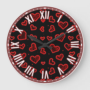 Reloj Redondo Grande Diseño inspirado en el Día de San Valentín