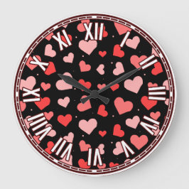 Reloj Redondo Grande Diseño inspirado en el Día de San Valentín