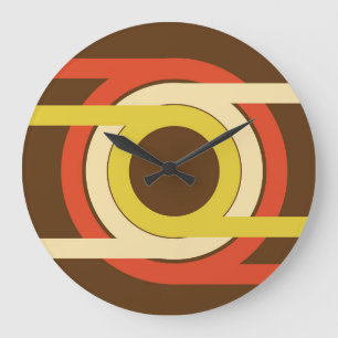 Reloj Redondo Grande Diseño inspirado en el Retro Golden Ratio.
