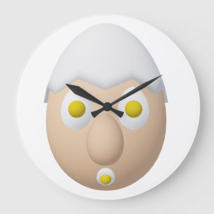 Reloj Redondo Grande Diseño lindo de personaje de huevo extravagante RG