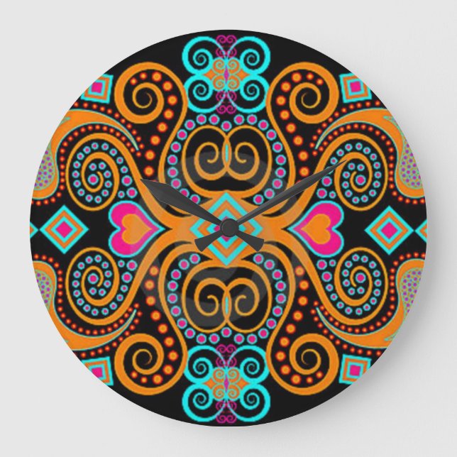 Reloj Redondo Grande Diseño mexicano (Anverso)