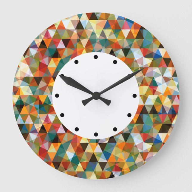 Reloj Redondo Grande Diseño mosaico moderno (Anverso)