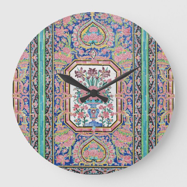 Reloj Redondo Grande Diseño persa (Anverso)