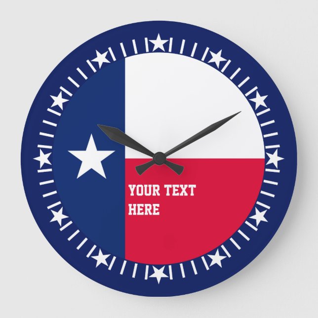 Reloj Redondo Grande Diseño personalizado de la bandera del estado de (Anverso)
