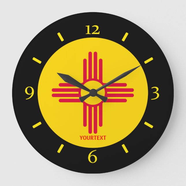 Reloj Redondo Grande Diseño personalizado de la bandera del estado de (Anverso)