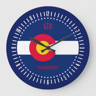 Reloj Redondo Grande Diseño personalizado de la bandera del estado de